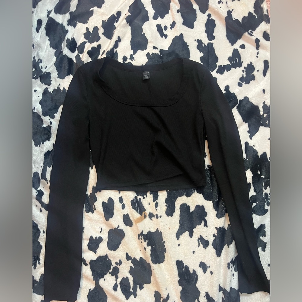 SHEIN Black Plain Top
